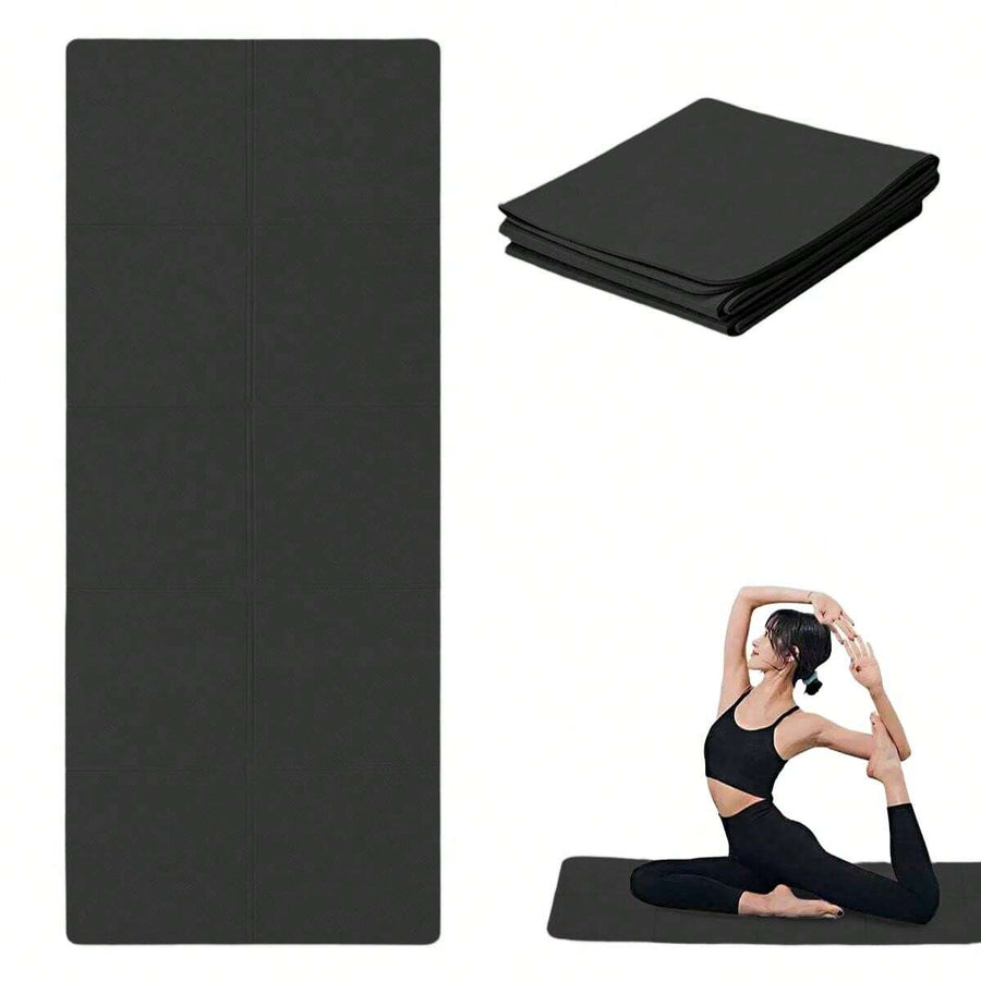 1pc 173*61*0.3/0.4/0.6cm EVA Foldable Yoga Mat, Non-Slip Shock-Absorbing, Suitable For Skipping Rope, Women's Fitness And Home Workout, Also Can Be Used As Sports Mat, Gymnastics Mat, Exercise Mat